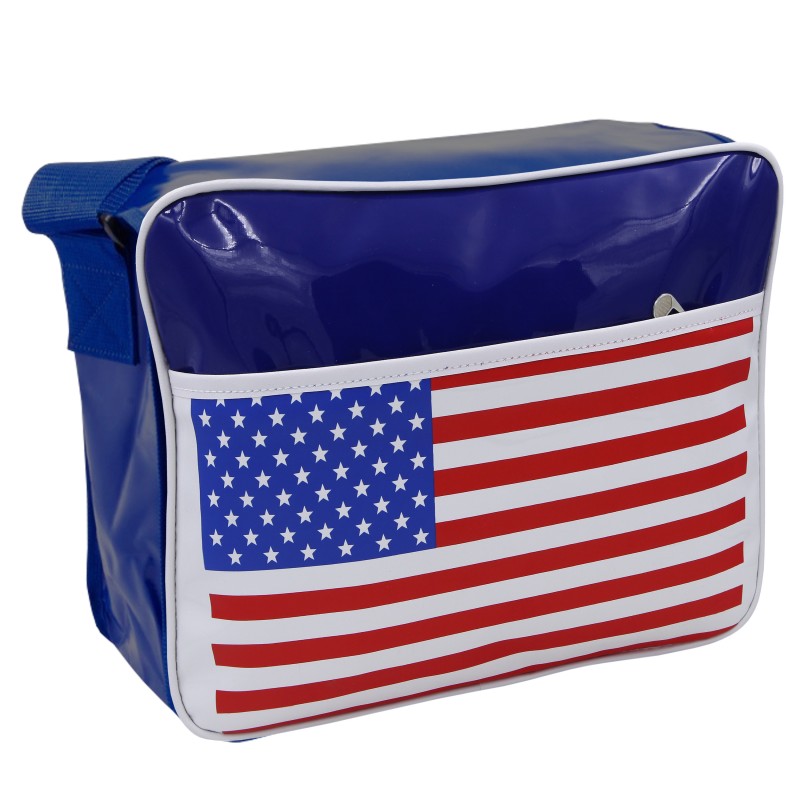 Country Flags Postman School Laptop Carry Shoulder Bag USA